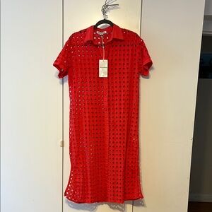 Brand New Red  Eyelet Dress Tommy Bahama🆕